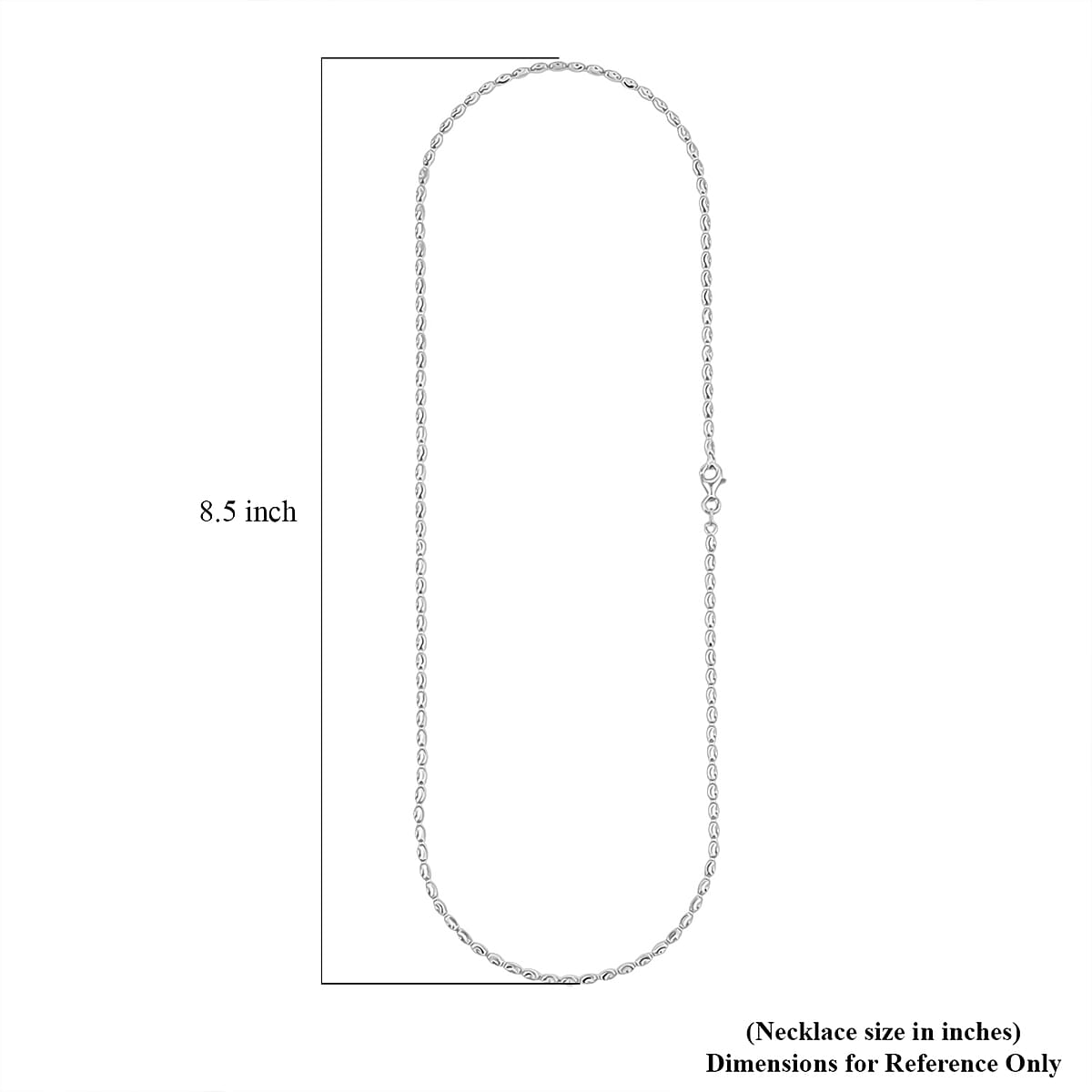 Doorbuster Italian Rice Chain Necklace in Rhodium Over Sterling Silver 6.3 Grams 20 Inches image number 6