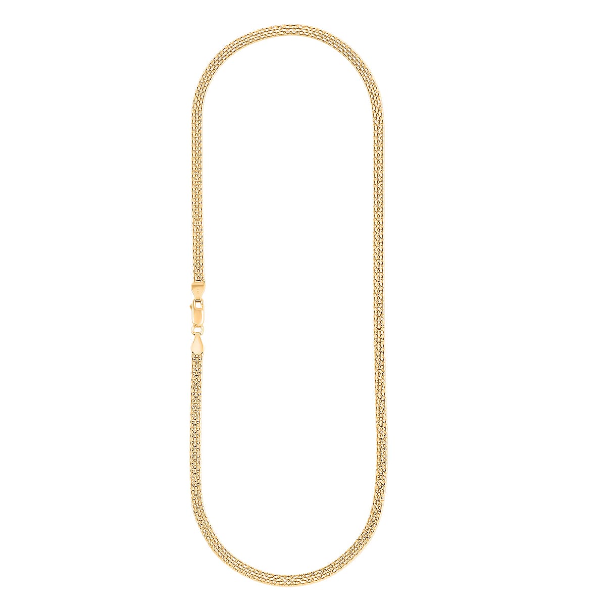 Italian Chain Necklace in 14K Yellow Gold Over Sterling Silver 8.28 Grams 20 Inches image number 5