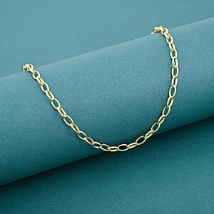 Italian Chain Necklace in 14K Yellow Gold Over Sterling Silver 8.80 Grams 20 Inches