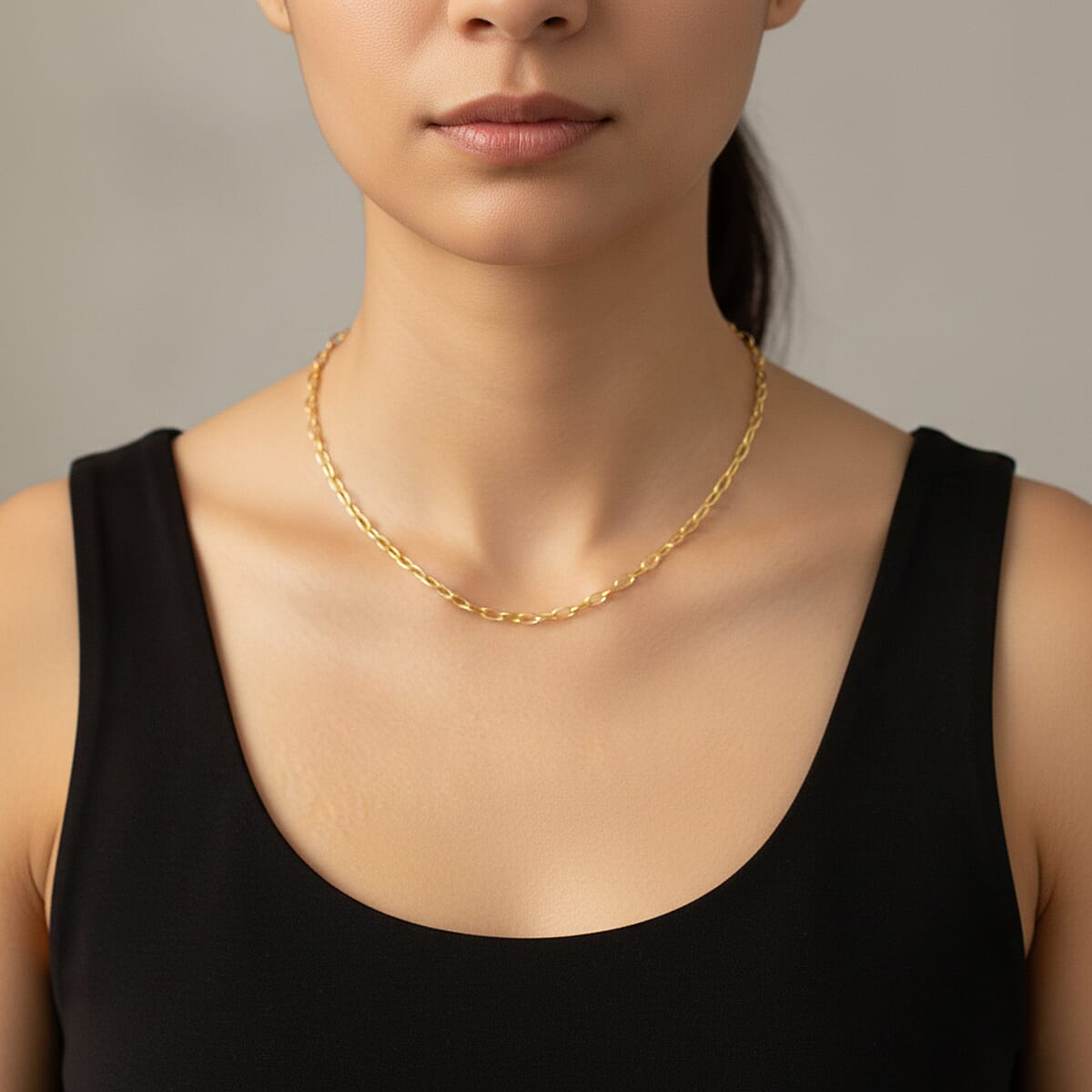 Italian Chain Necklace in 14K Yellow Gold Over Sterling Silver 8.80 Grams 20 Inches image number 2