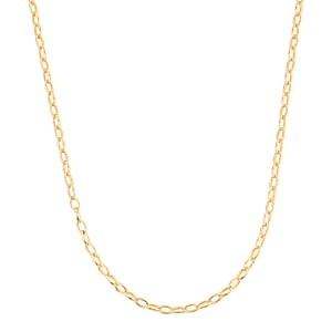 Italian Chain Necklace in 14K Yellow Gold Over Sterling Silver 8.80 Grams 20 Inches