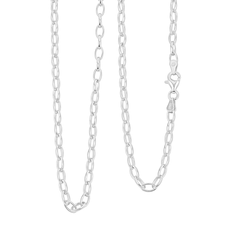 Italian Link Chain Necklace in Sterling Silver 8.10 Grams 20 Inches