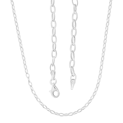 Italian Link Chain Necklace in Sterling Silver 8.10 Grams 20 Inches
