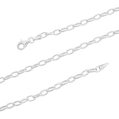 Italian Link Chain Necklace in Sterling Silver 8.10 Grams 20 Inches