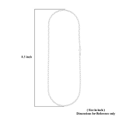 Italian Link Chain Necklace in Sterling Silver 8.10 Grams 20 Inches