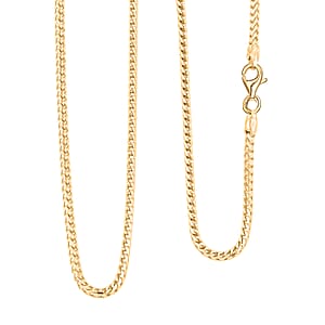 Italian Chain Necklace in 14K Yellow Gold Over Sterling Silver 9.07 Grams 20 Inches
