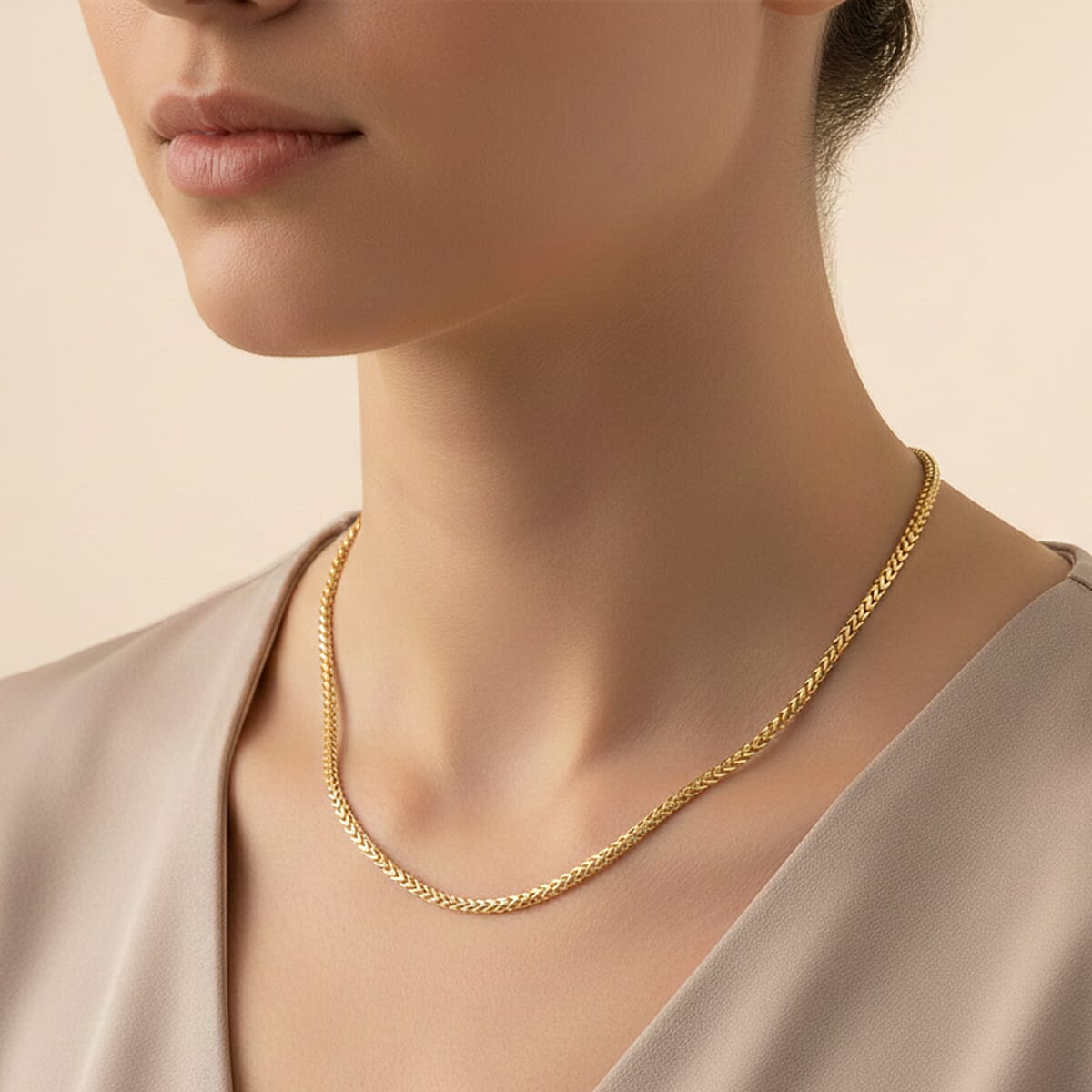 Italian Chain Necklace in 14K Yellow Gold Over Sterling Silver 9.07 Grams 20 Inches image number 2