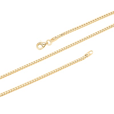 Italian Box Chain Necklace in 14K Yellow Gold Over Sterling Silver 9.07 Grams 20 Inches