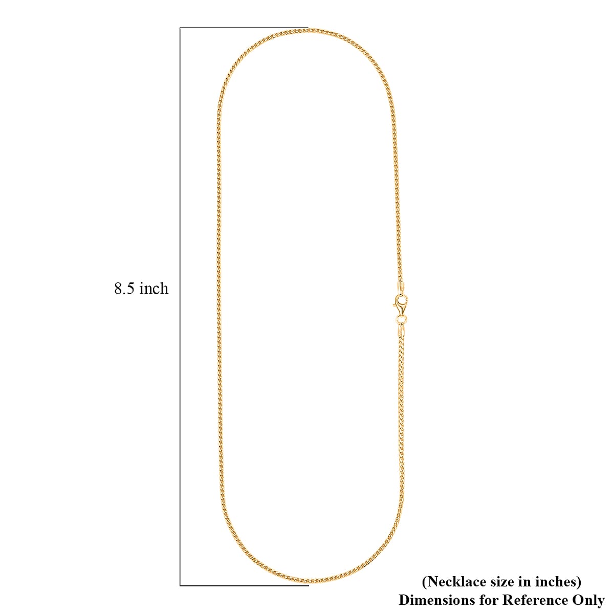 Italian Chain Necklace in 14K Yellow Gold Over Sterling Silver 9.07 Grams 20 Inches image number 6