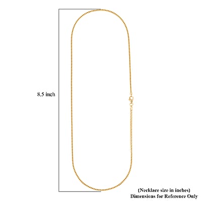 Italian Box Chain Necklace in 14K Yellow Gold Over Sterling Silver 9.07 Grams 20 Inches