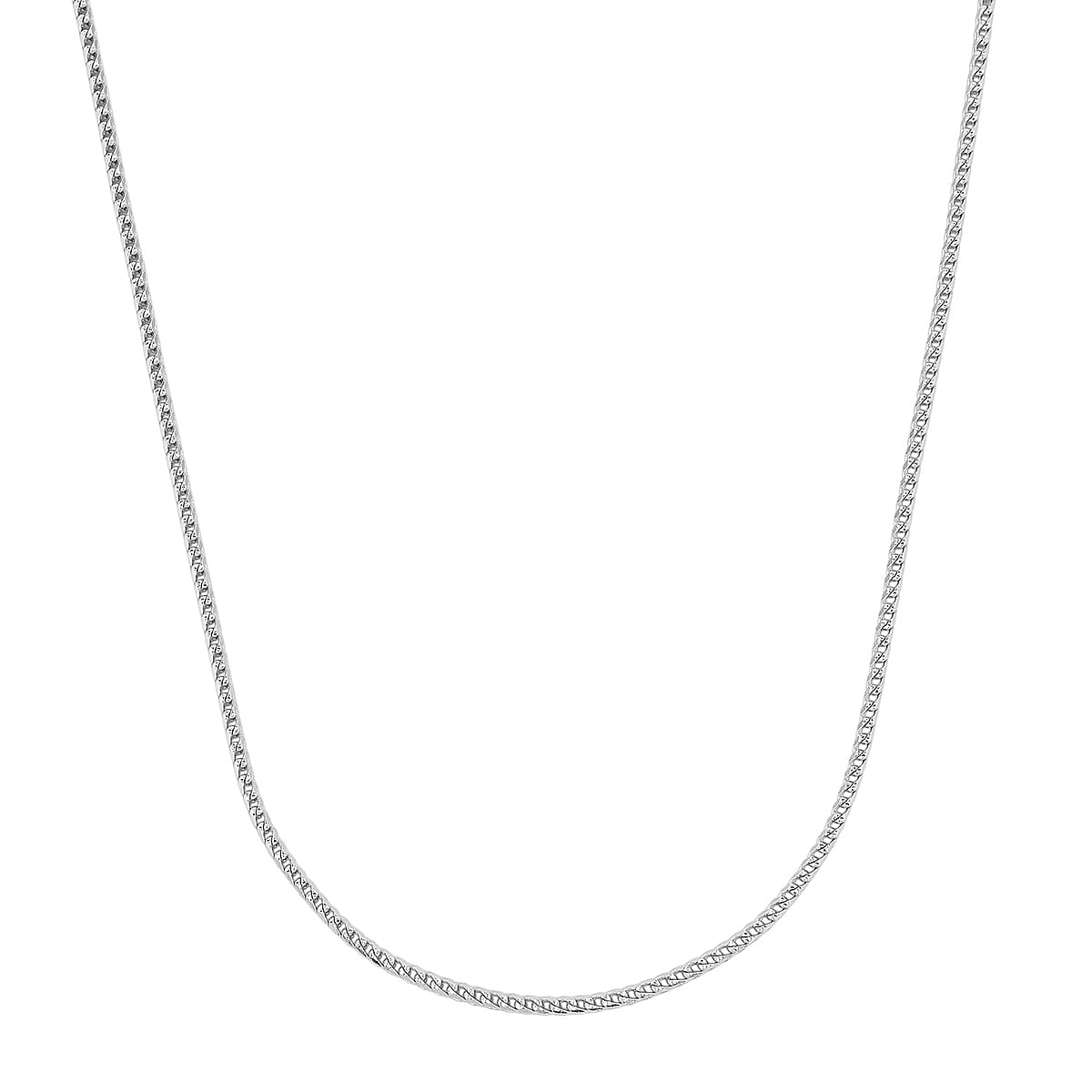 Italian Chain Necklace in Rhodium Over Sterling Silver 8.88 Grams 20 Inches image number 3