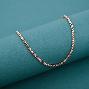 Italian Chain Necklace in 14K Rose Gold Over Sterling Silver 8.96 Grams 20 Inches