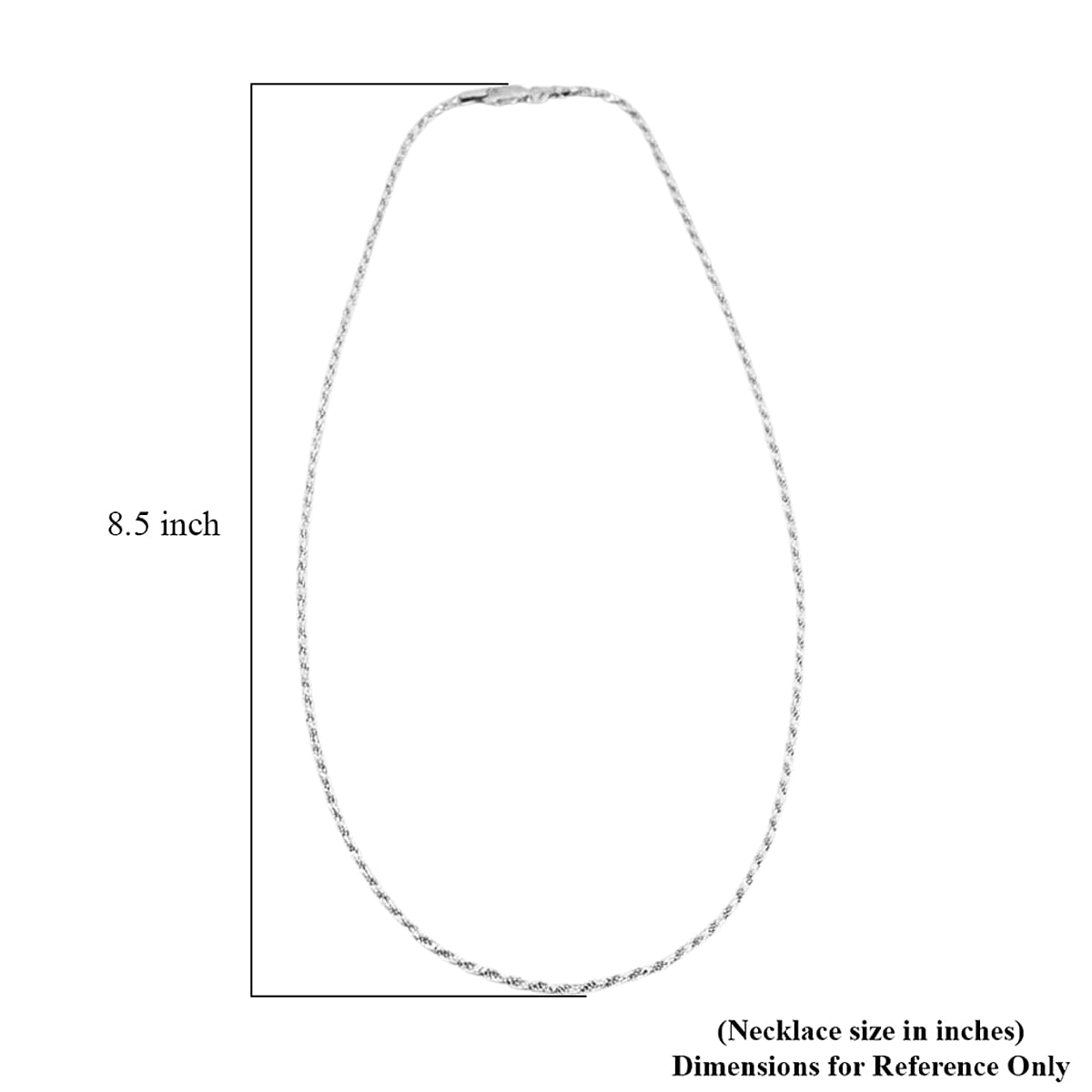 Italian Chain Necklace in Rhodium Over Sterling Silver 8.69 Grams 20 Inches image number 6