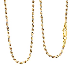 Italian Chain Necklace in 14K YG Over and Sterling Silver 9.03 Grams 20 Inches