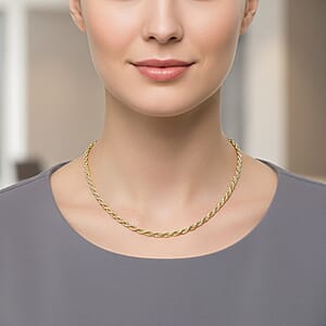 Italian Chain Necklace in 14K YG Over and Sterling Silver 9.03 Grams 20 Inches