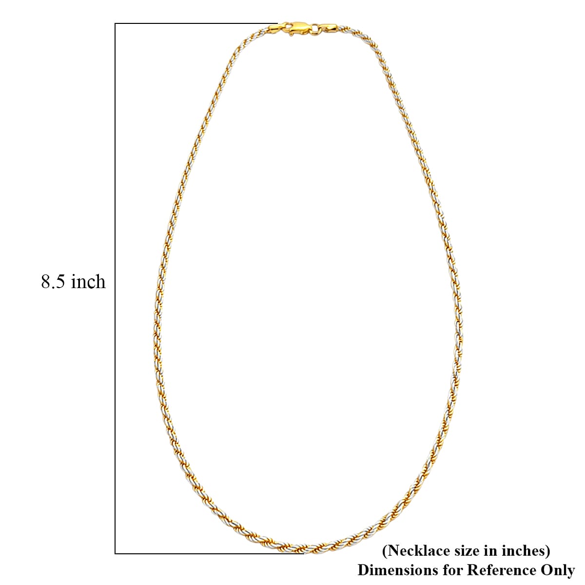 Italian Chain Necklace in 14K YG Over and Sterling Silver 9.03 Grams 20 Inches image number 6