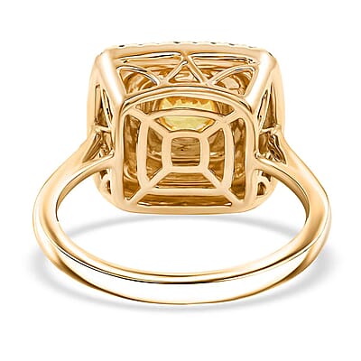 Luxoro AAA Madagascar Yellow Sapphire and G-H I2 Diamond 1.35 ctw Ring in 14K Yellow Gold (Size 8.0)