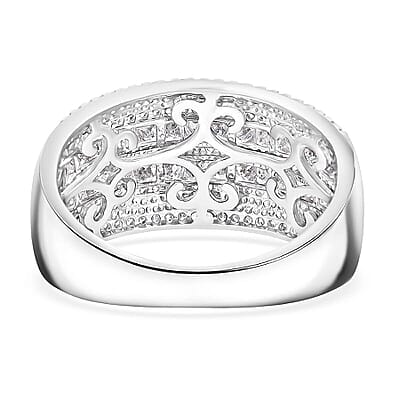 White Diamond Ring in 14K White Gold 1.00 ctw (Size 5.0)