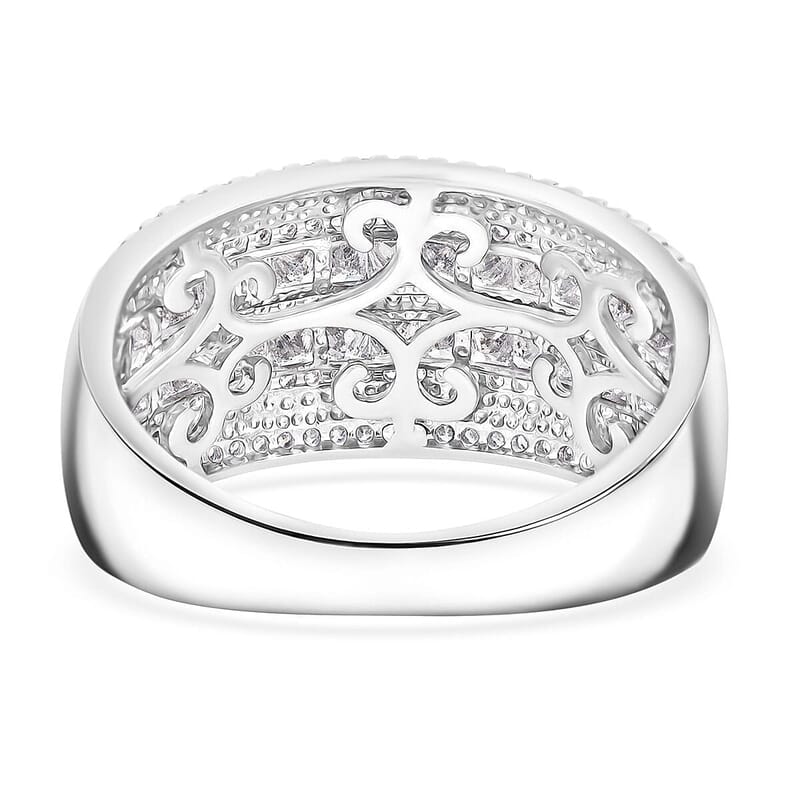 White Diamond Ring in 14K White Gold 1.00 ctw (Size 5.0)