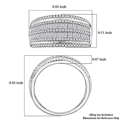White Diamond Ring in 14K White Gold 1.00 ctw (Size 5.0)