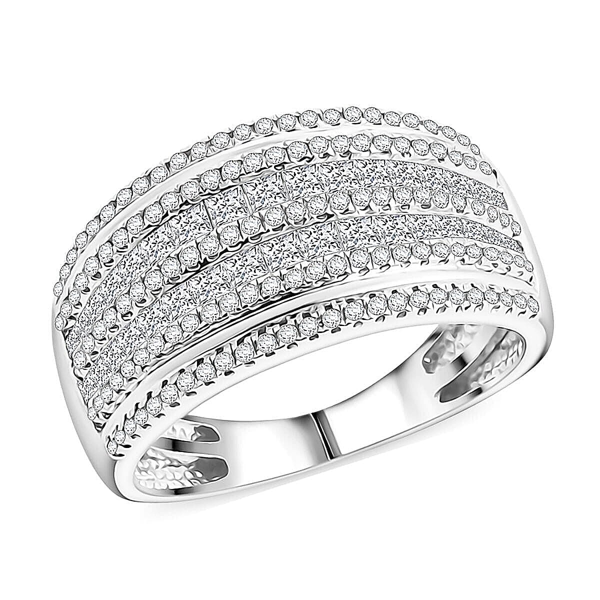 White Diamond 1.00 ctw Ring in 14K White Gold (Size 6.0) 5 Grams image number 0
