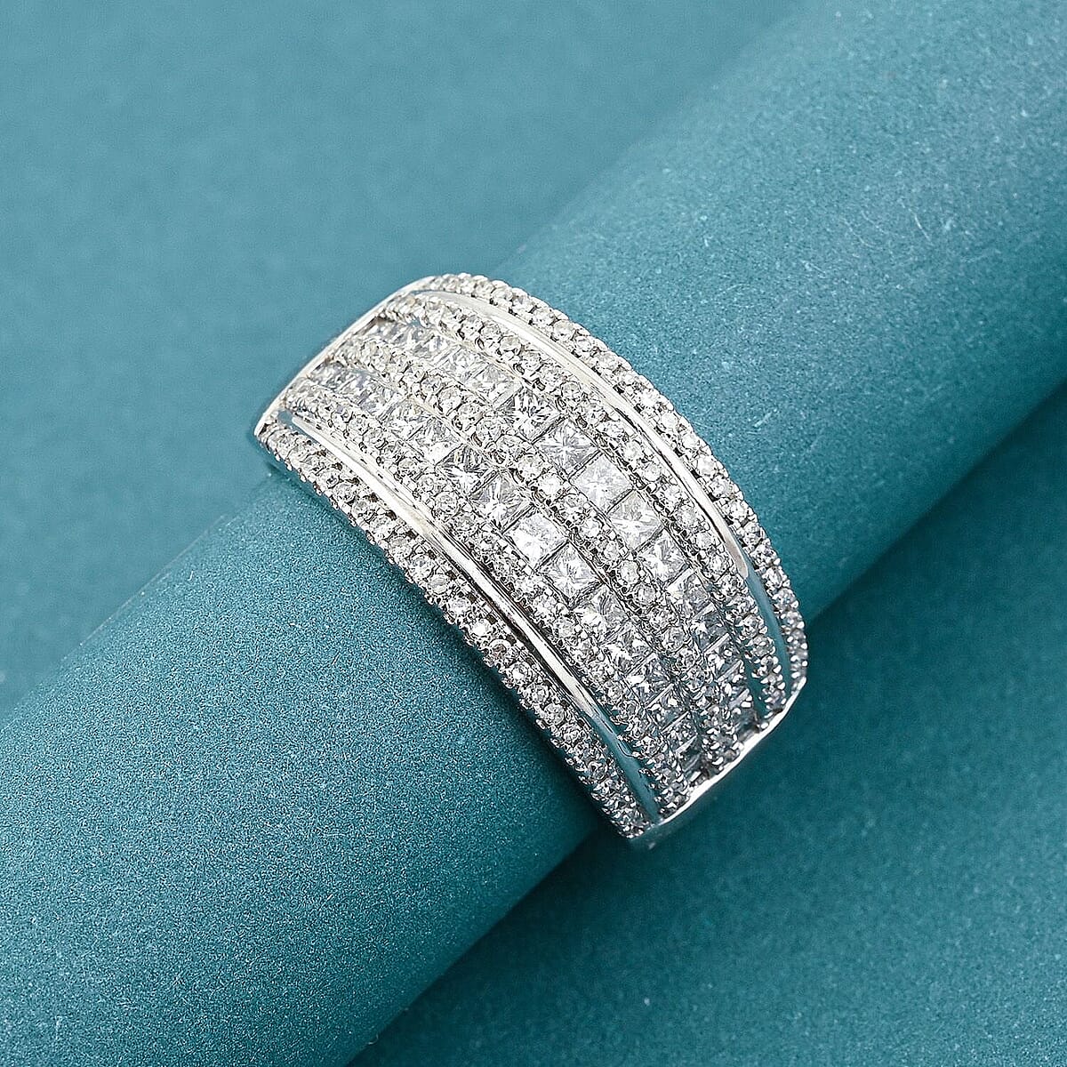 White Diamond 1.00 ctw Ring in 14K White Gold (Size 6.0) 5 Grams image number 1