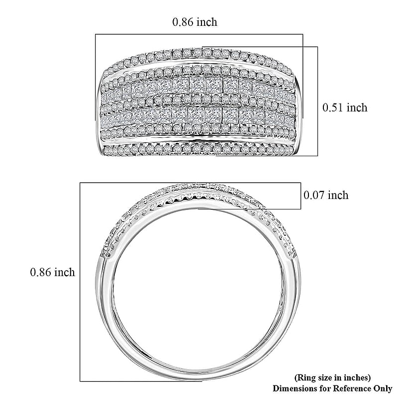 White Diamond Ring in 14K White Gold 1.00 ctw (Size 6.0)