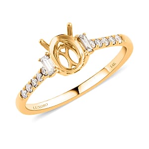 Luxoro Diamond (I2) 0.25 ctw Mounting Ring in 14K Yellow Gold (Size 8.0)