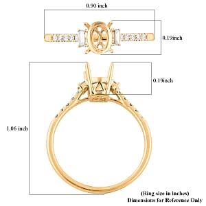 Luxoro Diamond (I2) 0.25 ctw Mounting Ring in 14K Yellow Gold (Size 8.0)