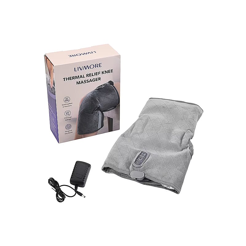 Livmore Thermal Knee Relief Massager with Bulit-in Controller and Adaptor (100-240V 50/60hz, 12V 2000mA)