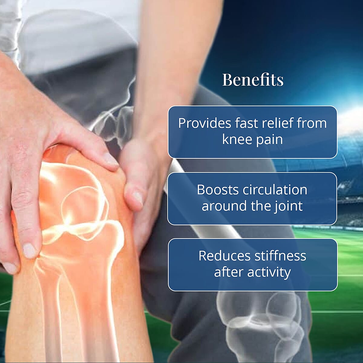 Massage Knee Wrap with Bulit-in Controller and Adaptor (100-240V 50/60hz, 12V 2000mA) image number 1