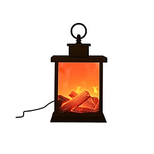 Livmore Carbon Fireplace Lamp with Powered by USB Cable (Included)