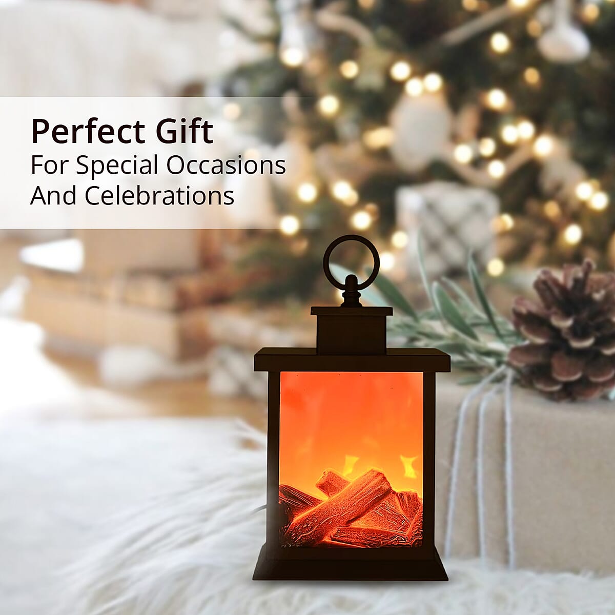 Livmore Carbon Fireplace Lamp with Powered by USB Cable (Included) image number 5