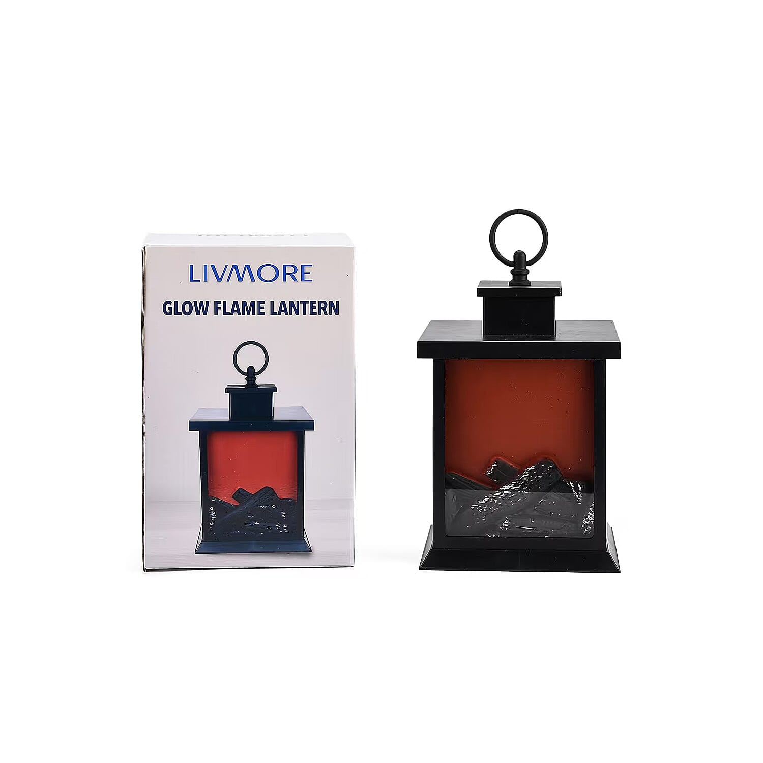 Livmore Carbon Fireplace Lamp with Powered by USB Cable (Included)