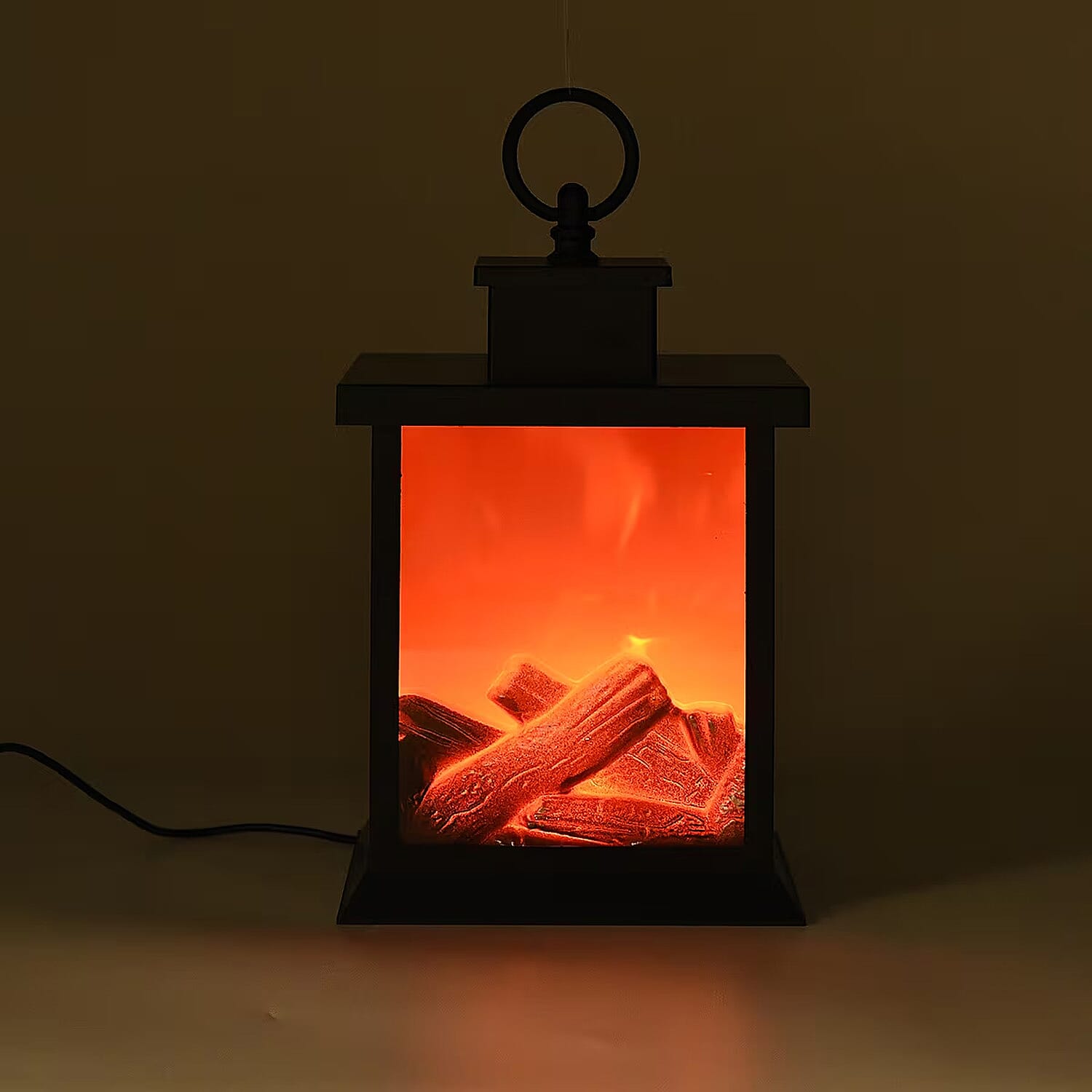 Livmore Carbon Fireplace Lamp with Powered by USB Cable (Included)