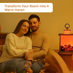 Livmore Carbon Fireplace Lamp with Powered by USB Cable (Included)