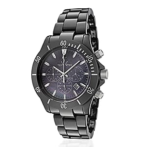 Closeout Toywatch Mother of Pearl Black Ceramic Chronograph 41mm Watch