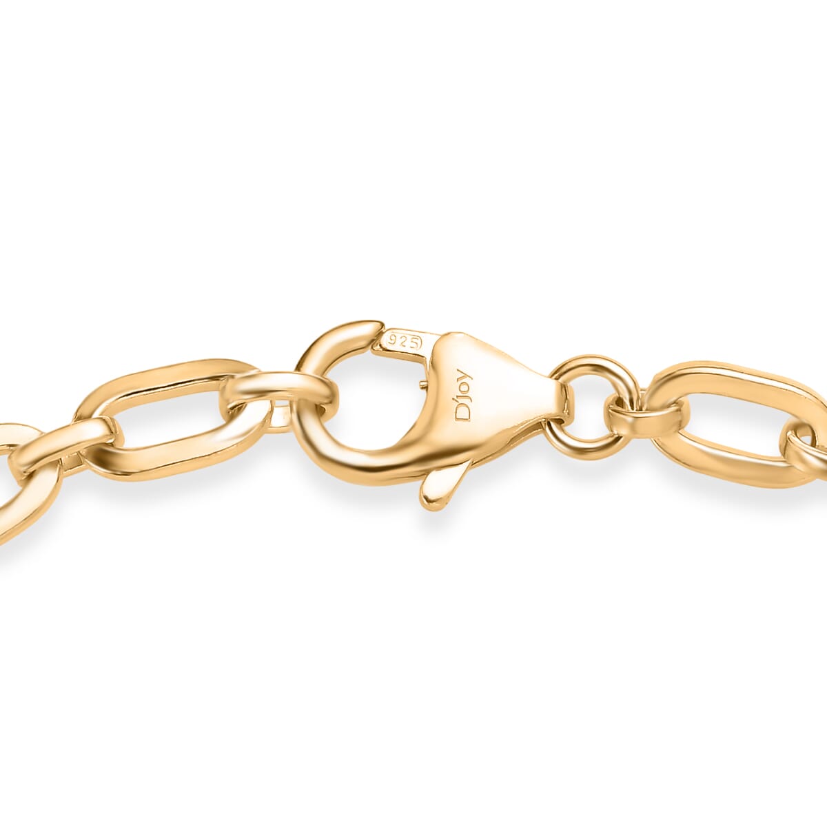 D'Joy Link Chain Bracelet in 18K Vermeil Yellow Gold Over Sterling Silver (7.25 In) 6.5 Grams image number 3