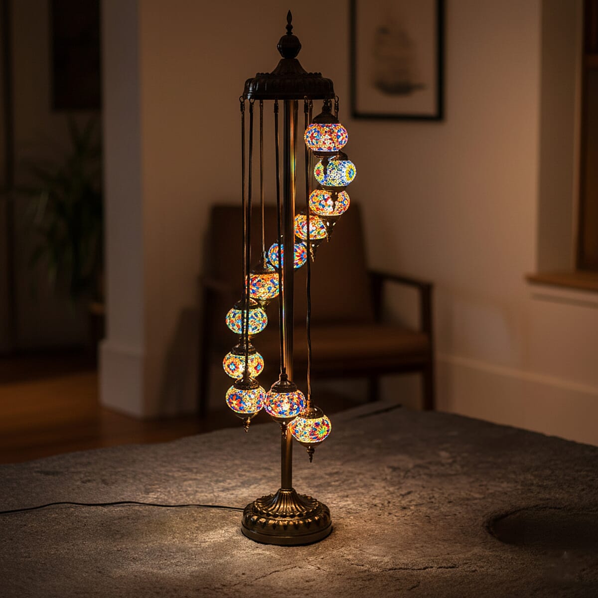 Doorbuster Livmore 11 Heads Turkish Lamp with Plug (including E12 Bulb) (100V, 60W) image number 0