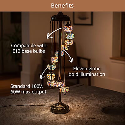 Livmore 11 Heads Turkish Lamp with Plug (including E12 Bulb) (100V, 60W)