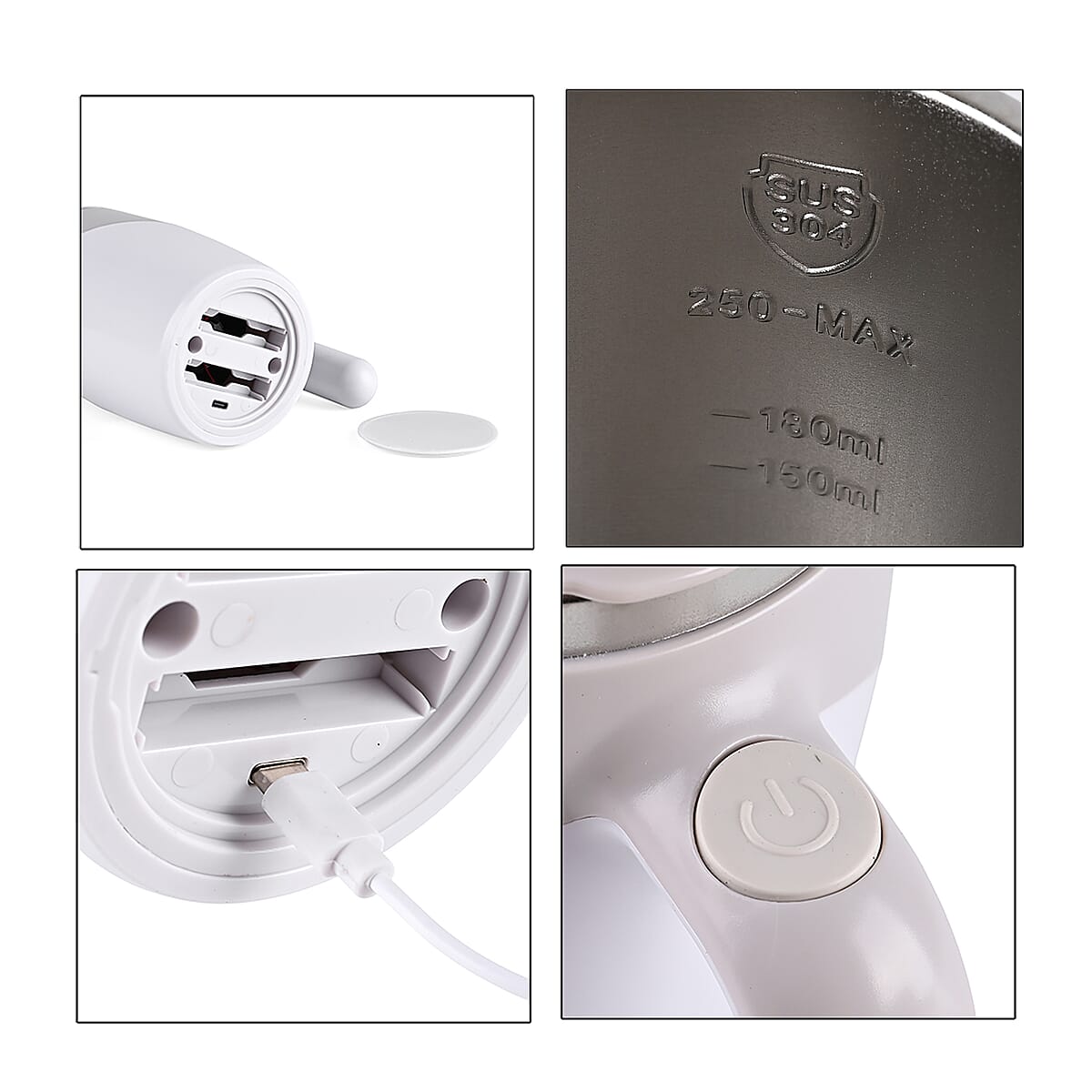 Livmore White Automatic Magnetic Stirring Cup (380 ml) image number 6