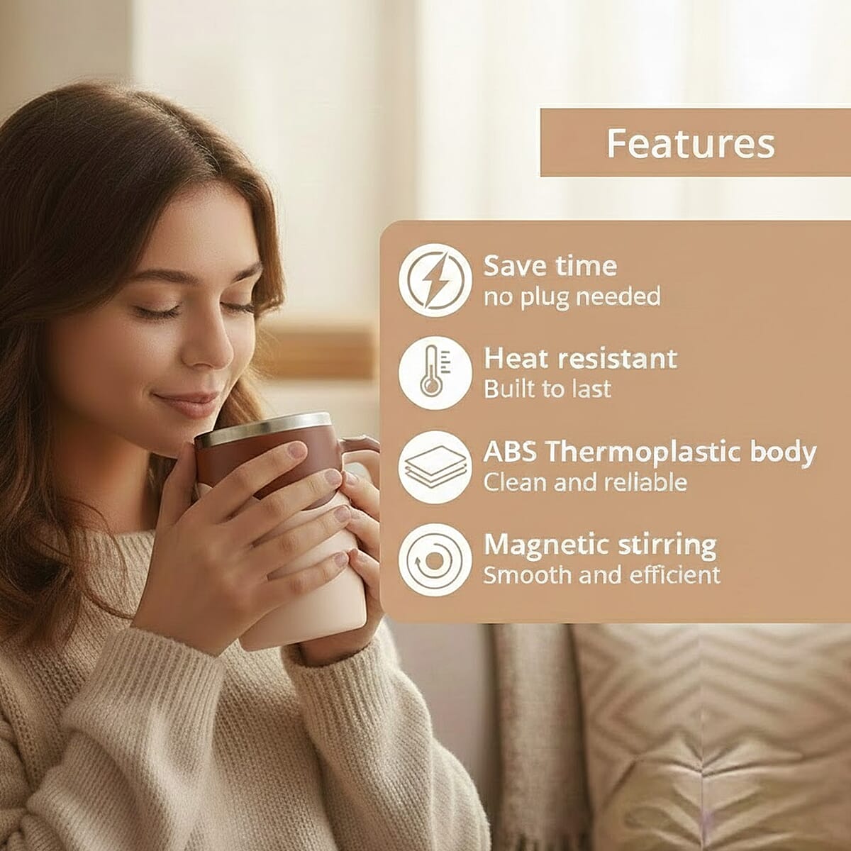 Livmore Coffee Automatic Magnetic Stirring Cup (380 ml) image number 5