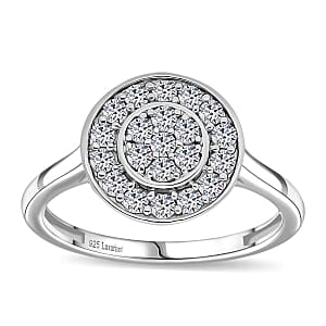 Lab Grown Diamond (SI-GH) 0.50 ctw Ring in Rhodium Over Sterling Silver (Size 8)