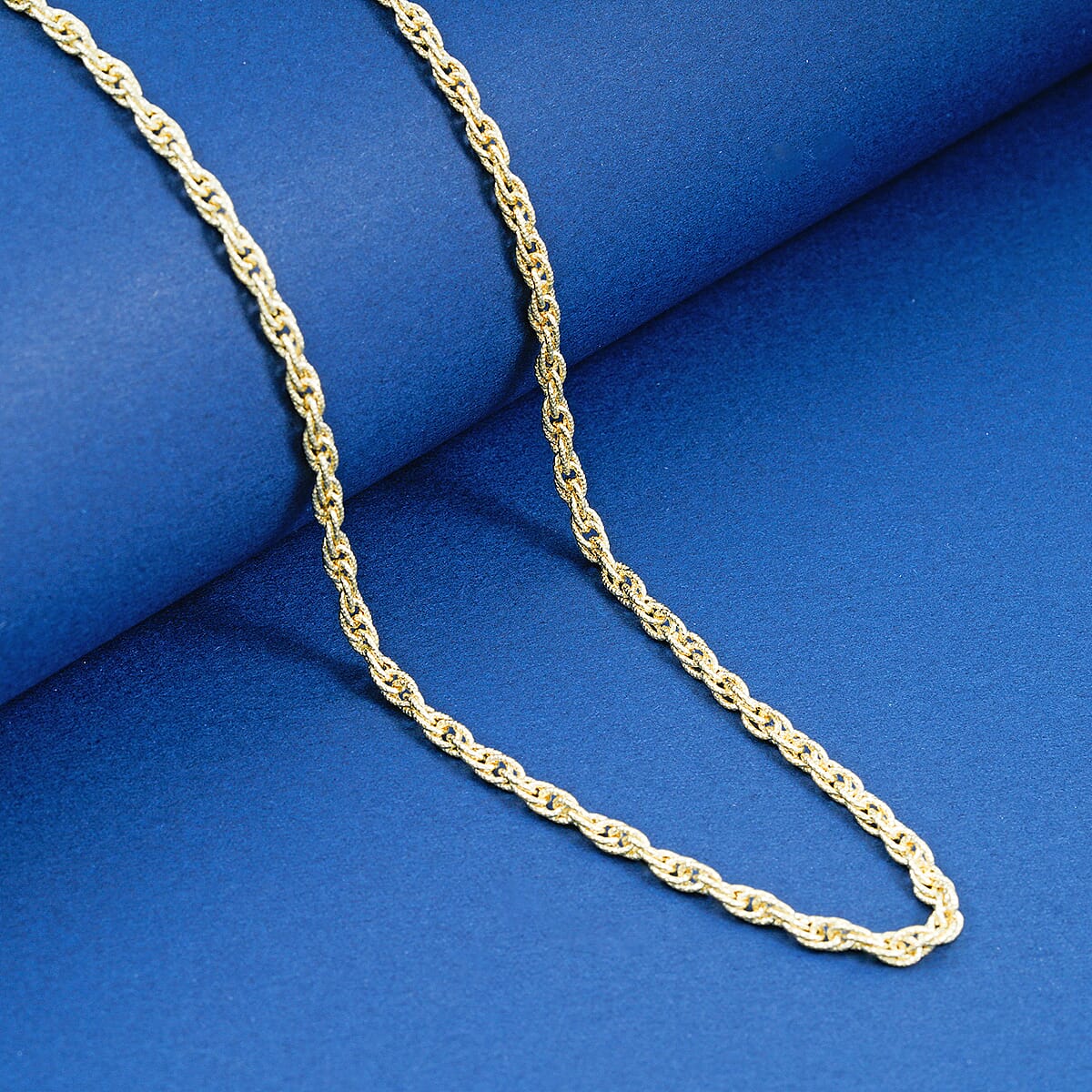 Italian Fancy Link Chain Necklace in 14K Yellow Gold Over Sterling Silver 10.08 Grams 20 Inches image number 1