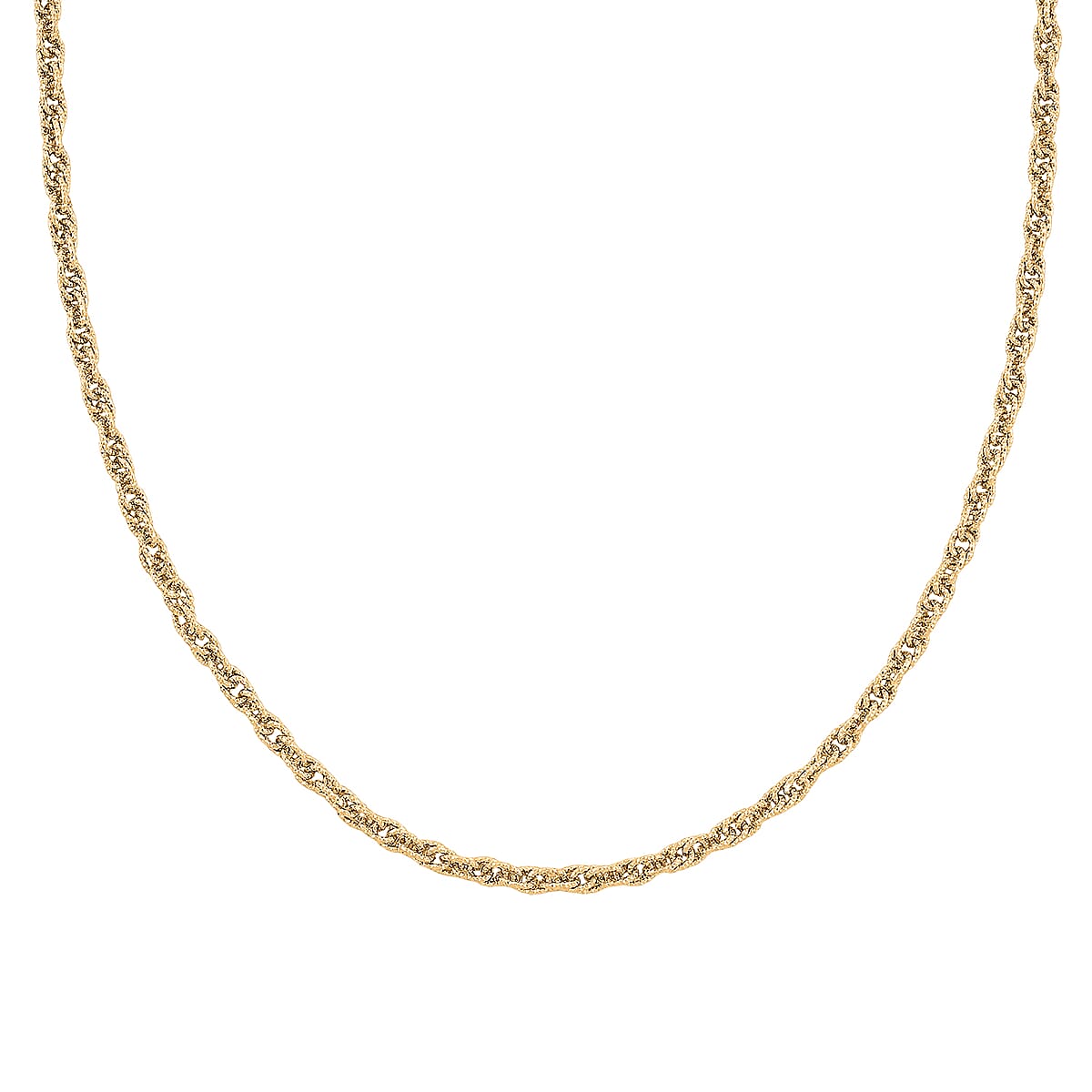 Italian Fancy Link Chain Necklace in 14K Yellow Gold Over Sterling Silver 10.08 Grams 20 Inches image number 2