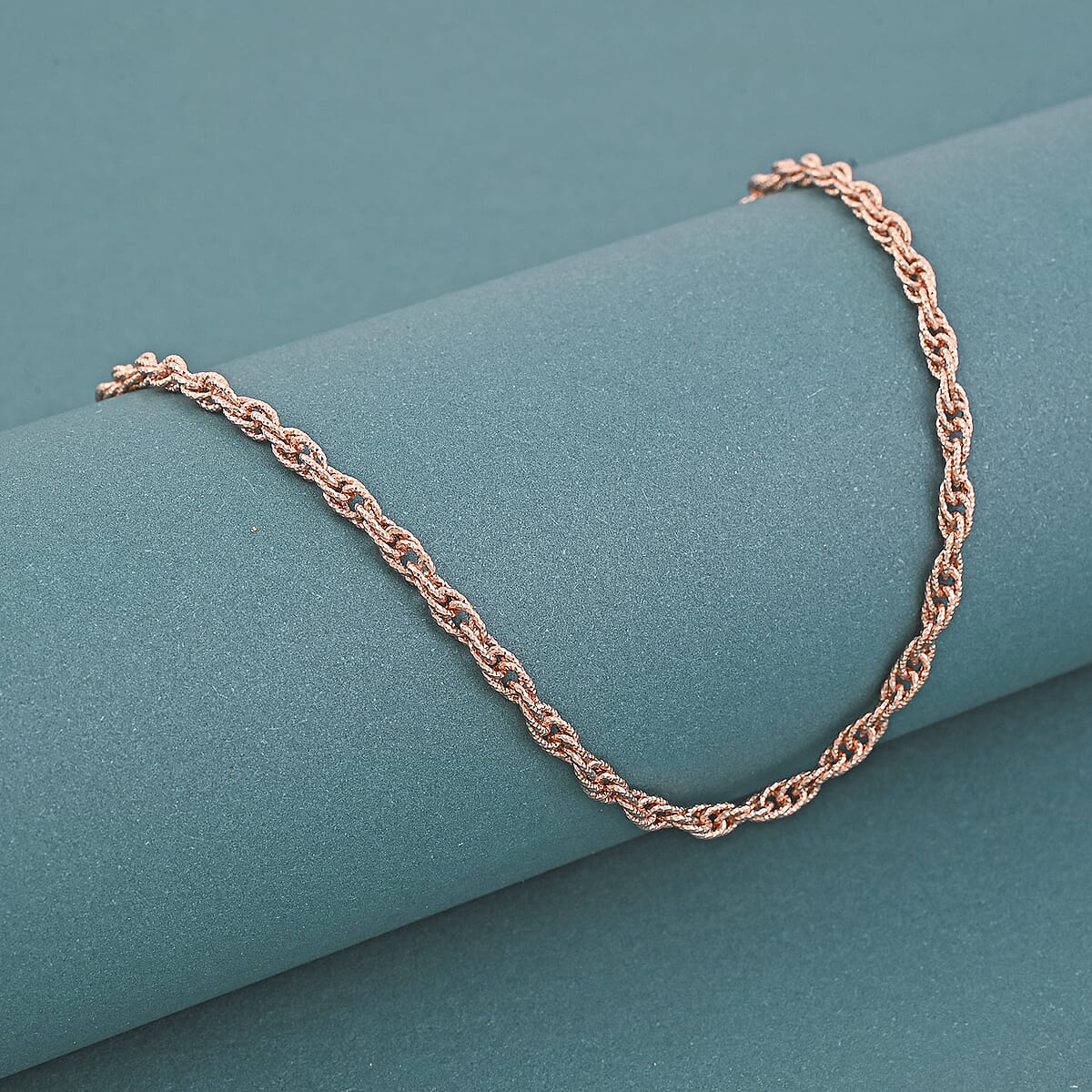 Italian Chain Necklace in 14K Rose Gold Over Sterling Silver 10.23 Grams 20 Inches image number 1