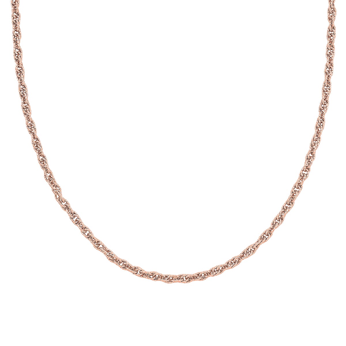Italian Chain Necklace in 14K Rose Gold Over Sterling Silver 10.23 Grams 20 Inches image number 2