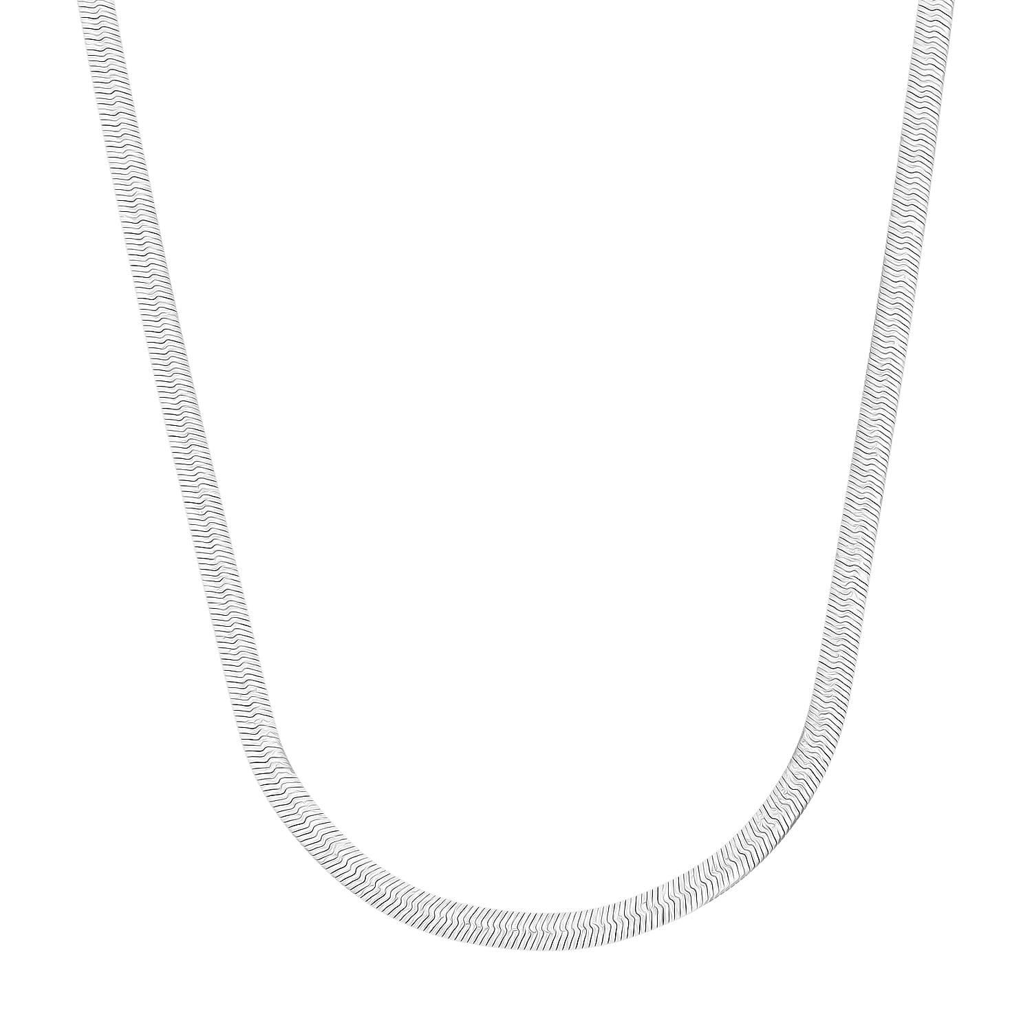 Italian Herringbone Chain Necklace Image