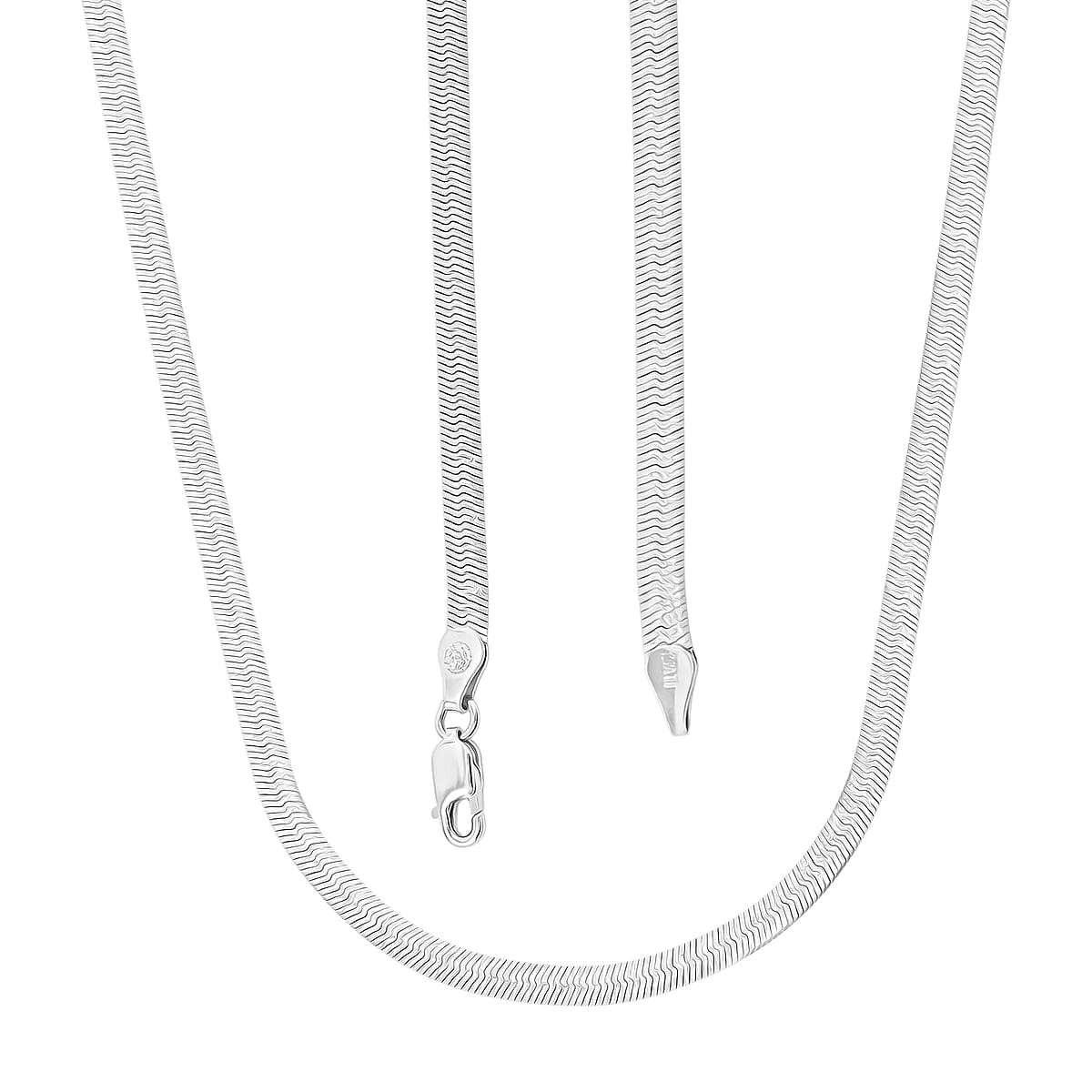Italian Chain Necklace in Rhodium Over Sterling Silver 10.35 Grams 20 Inches image number 3