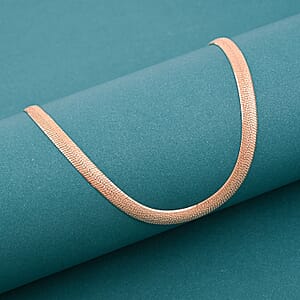 Italian Chain Necklace in 14K Rose Gold Over Sterling Silver 10.44 Grams 20 Inches